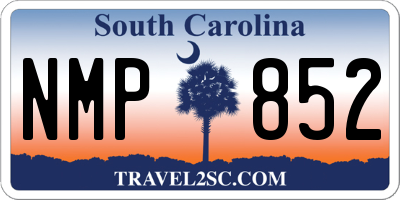 SC license plate NMP852