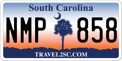 SC license plate NMP858