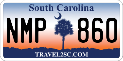 SC license plate NMP860