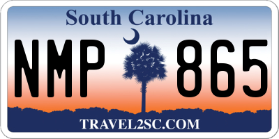 SC license plate NMP865