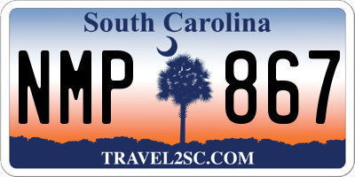 SC license plate NMP867