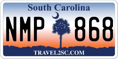 SC license plate NMP868