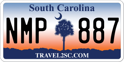 SC license plate NMP887