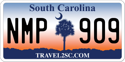 SC license plate NMP909
