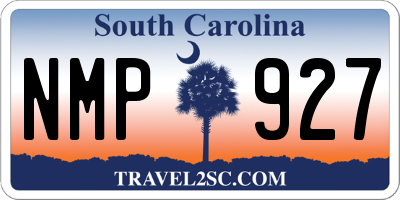 SC license plate NMP927