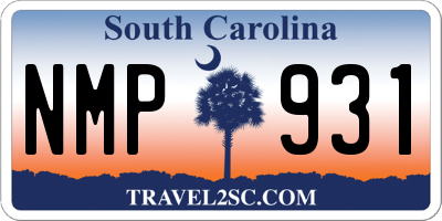 SC license plate NMP931