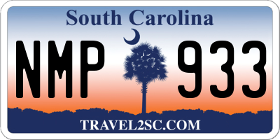 SC license plate NMP933