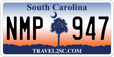 SC license plate NMP947