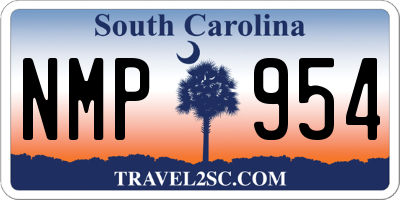 SC license plate NMP954