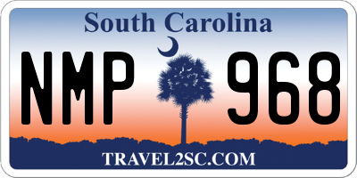 SC license plate NMP968