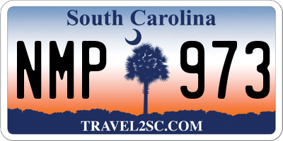 SC license plate NMP973