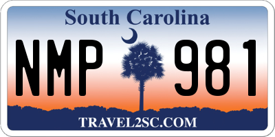 SC license plate NMP981