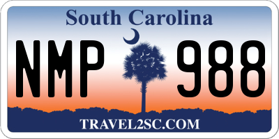 SC license plate NMP988