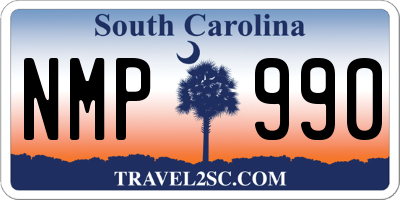 SC license plate NMP990