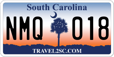 SC license plate NMQ018
