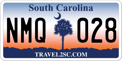 SC license plate NMQ028