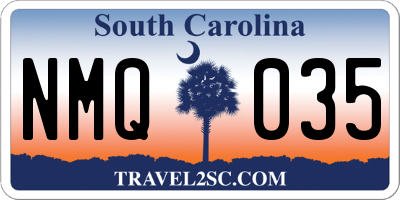 SC license plate NMQ035