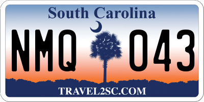 SC license plate NMQ043