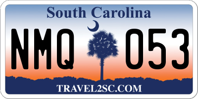 SC license plate NMQ053