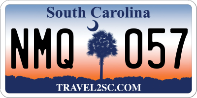 SC license plate NMQ057