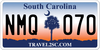 SC license plate NMQ070