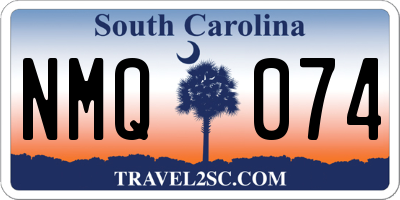 SC license plate NMQ074