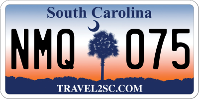 SC license plate NMQ075