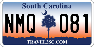 SC license plate NMQ081