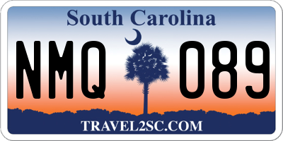 SC license plate NMQ089