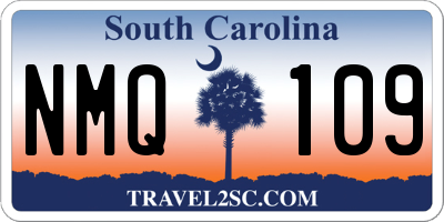 SC license plate NMQ109