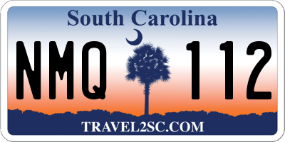 SC license plate NMQ112