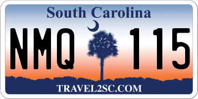 SC license plate NMQ115