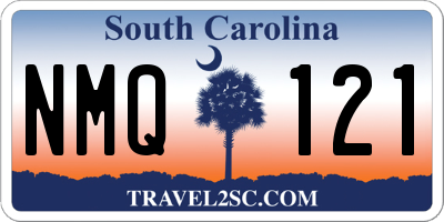SC license plate NMQ121