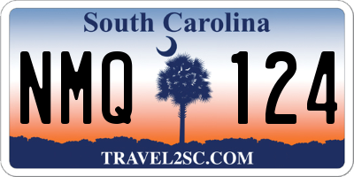 SC license plate NMQ124
