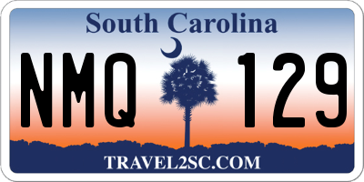 SC license plate NMQ129