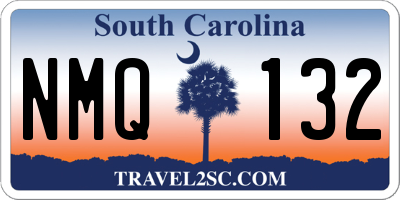 SC license plate NMQ132