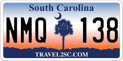 SC license plate NMQ138