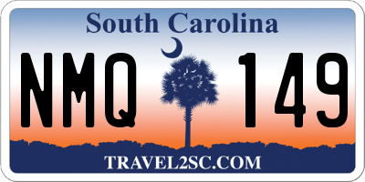 SC license plate NMQ149