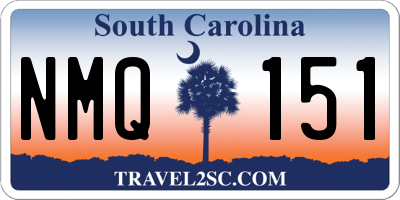 SC license plate NMQ151