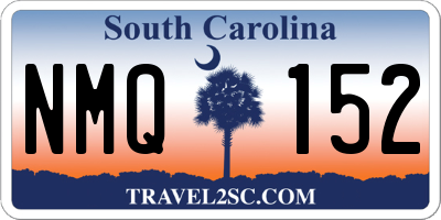 SC license plate NMQ152
