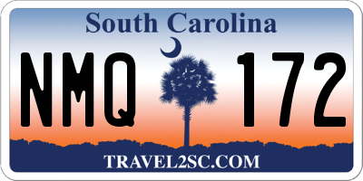 SC license plate NMQ172