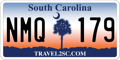 SC license plate NMQ179