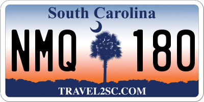 SC license plate NMQ180