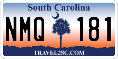 SC license plate NMQ181