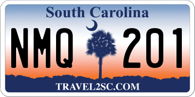 SC license plate NMQ201