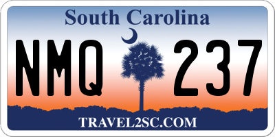 SC license plate NMQ237