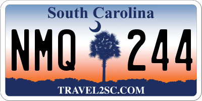 SC license plate NMQ244