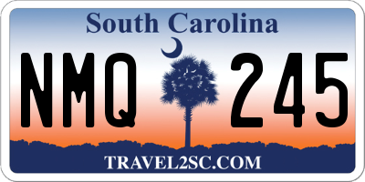 SC license plate NMQ245