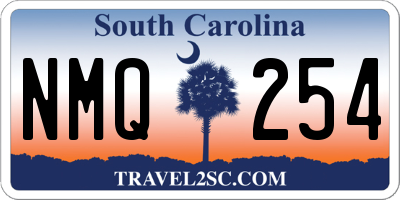 SC license plate NMQ254