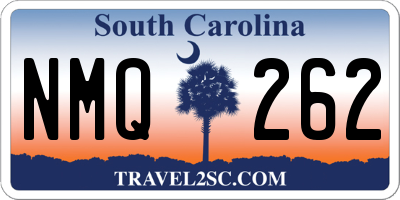 SC license plate NMQ262